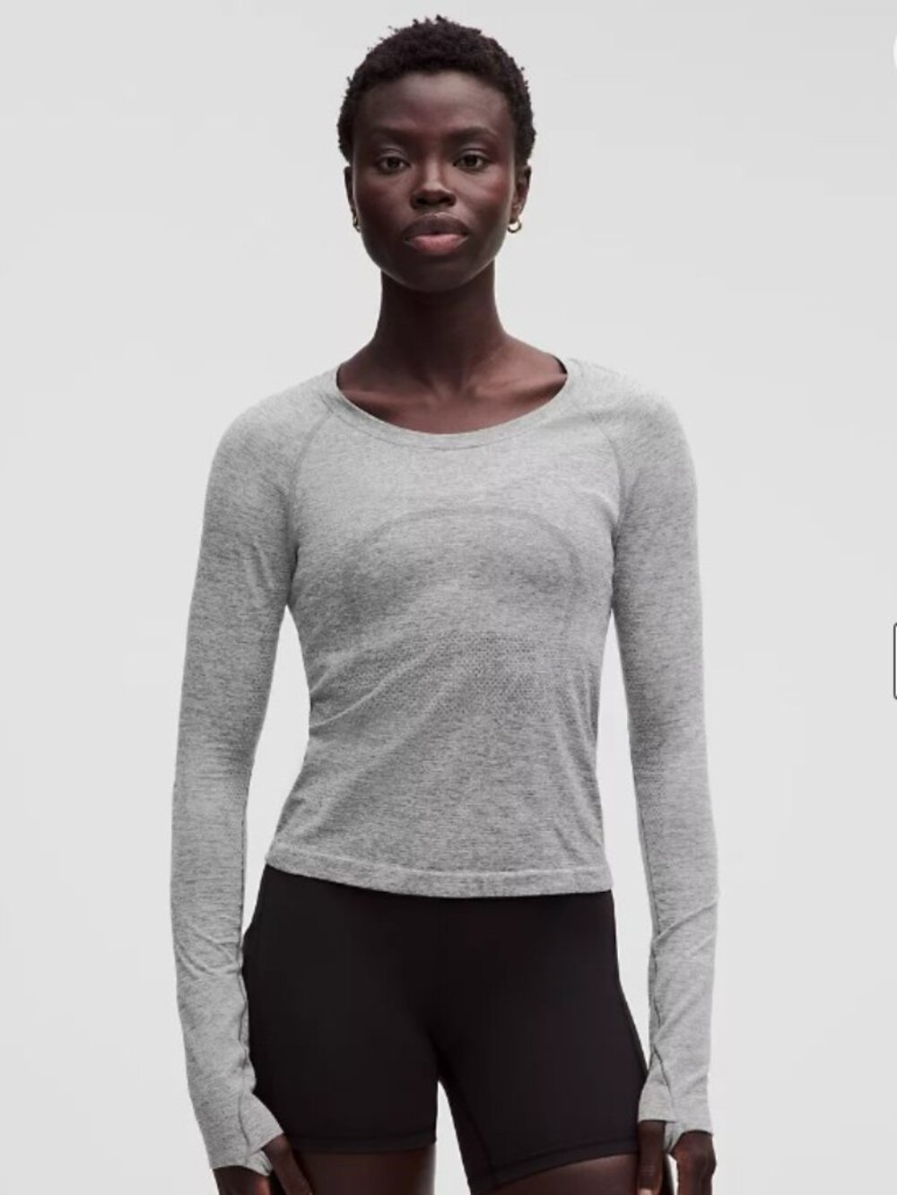 Lululemon Swiftly Tech Long-Sleeve Shirt 2.0 Size 8 grey Hip Length